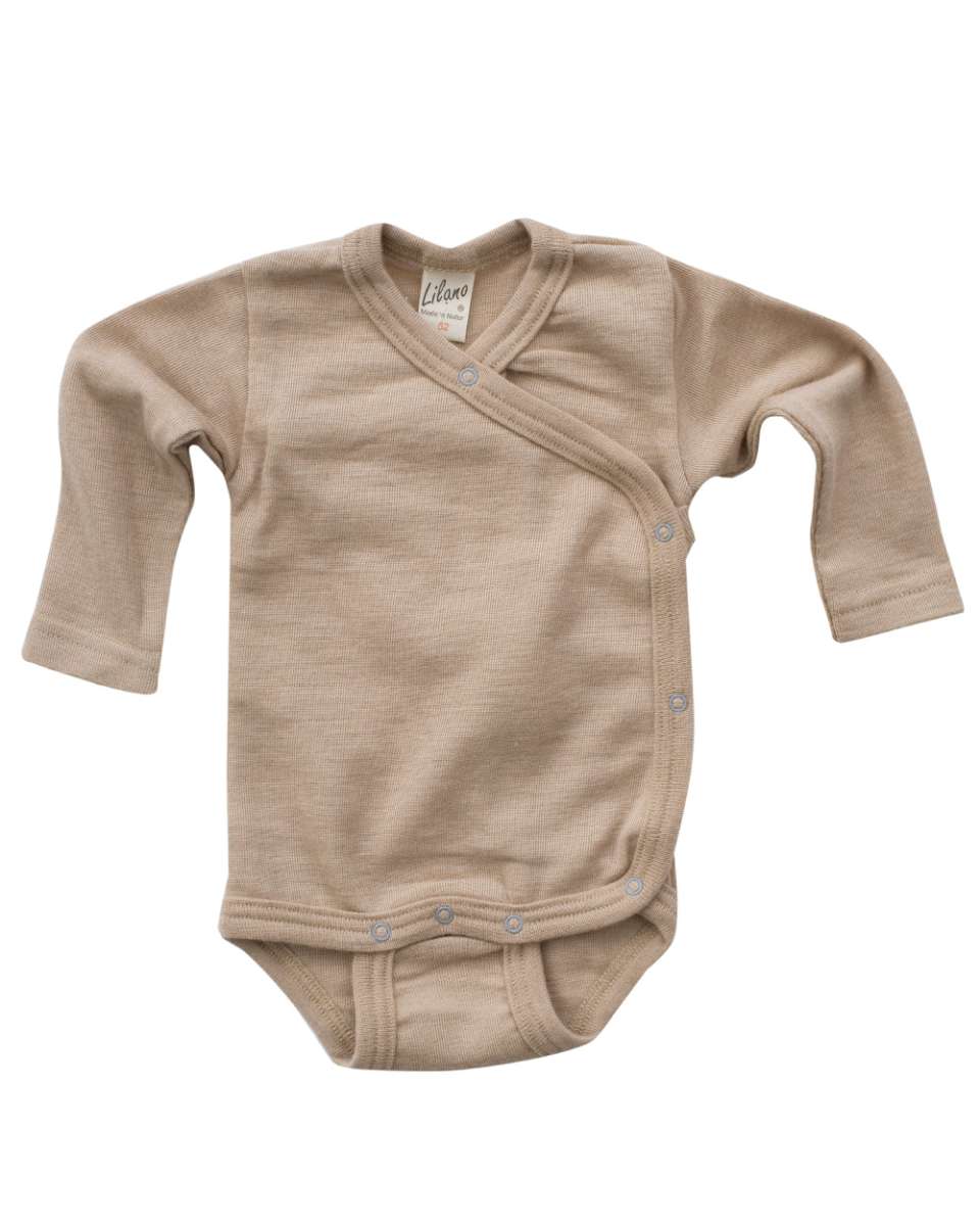 Lilano, Baby Wickelbody dick, Wolle (kbT), Seide, 210 g/m²