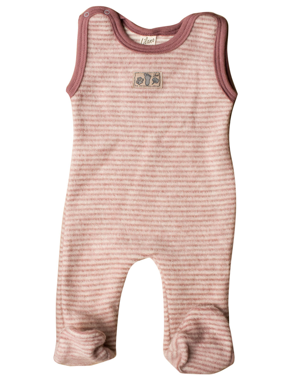Lilano, Baby Strampler mit Fuß Wollfrottee-Plüsch, Schurwolle (kbT) |  Frühchenkleidung | Baby | Foster-Naturkleidung | Strampler