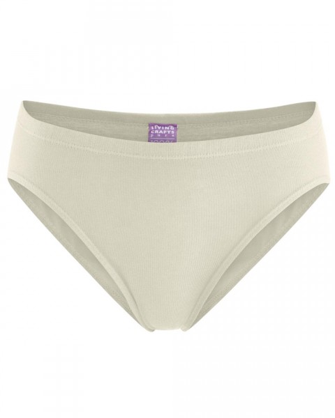 Living Crafts, Damen Tanga Slip, 100% Baumwolle (kbA), 2 Farben