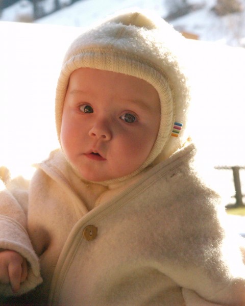 Baby Sturmhaube Fleece, Joha, 100% Wolle