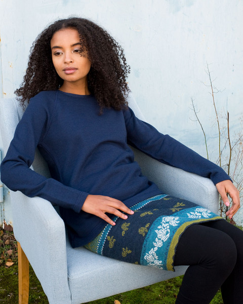 Reiff, Damen Raglan Pullover-Fany, 70% Wolle (kbT), 30% Seide