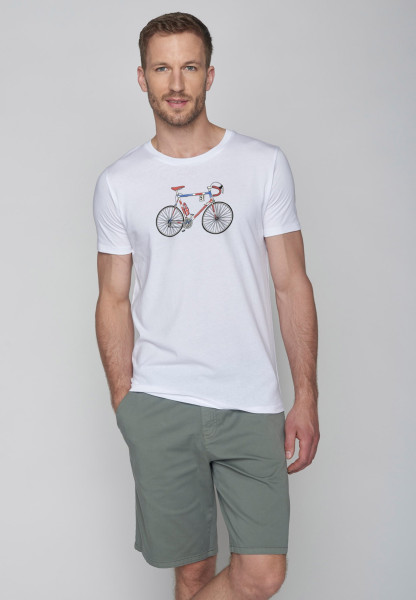 Greenbomb, Herren T-Shirt mit Fahrraddruck, Baumwolle (kbA)