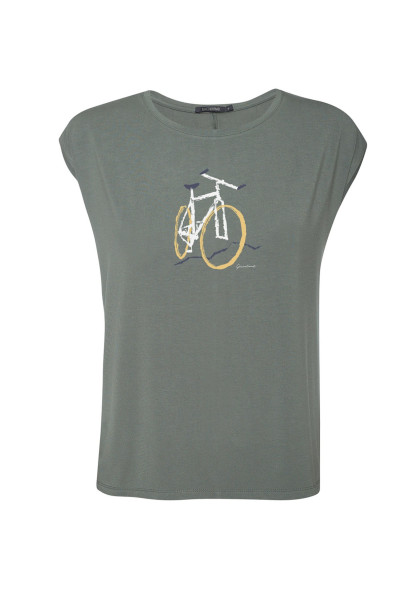 Greenbomb, Damen T-Shirt Fahrraddruck, Baumwolle (kbA)