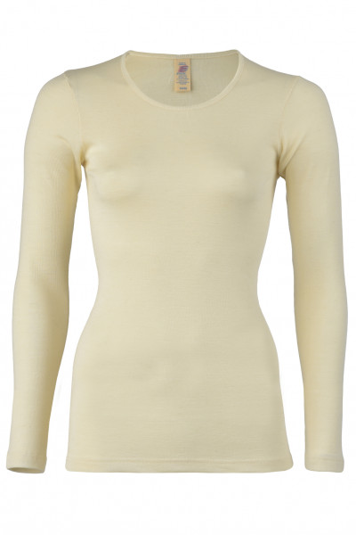 Damen Shirt langarm, Engel Natur, 100% Wolle (kbT)