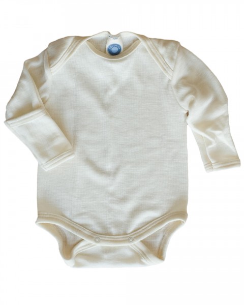 Cosilana, Baby Body mit Kratzschutz, 70% Wolle (kbT), 30% Seide
