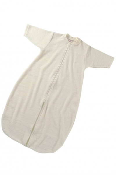 Baby Frottee Schlafsack mit Reißverschluss, Engel Natur, 100% Wolle (kbT)