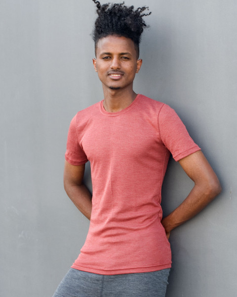 Herren Shirt kurzarm, 70% Wolle (kbT), 30% Seide
