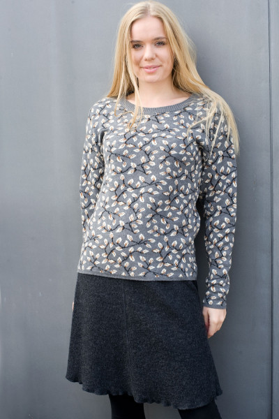 Lana, Pullover Florence Grau, 100% Baumwolle (bio)