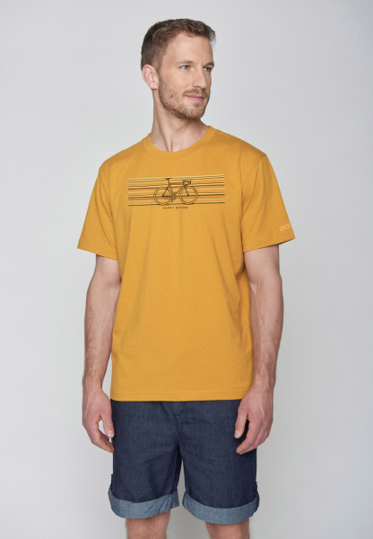 Greenbomb, Herren T-Shirt mit Fahrraddruck, Baumwolle